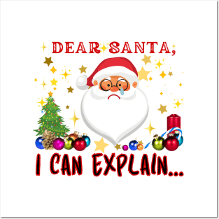 Christmas  gift idea, Santa humor sweater and more. Posters and Art